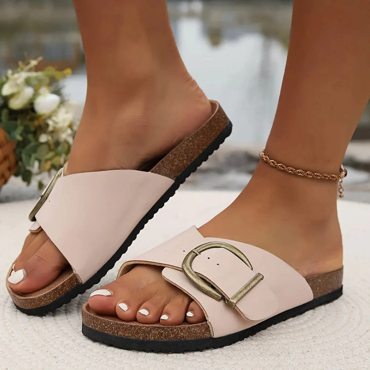 Damen-Sandalen mit flachem Absatz für ein ausgewogenes Design