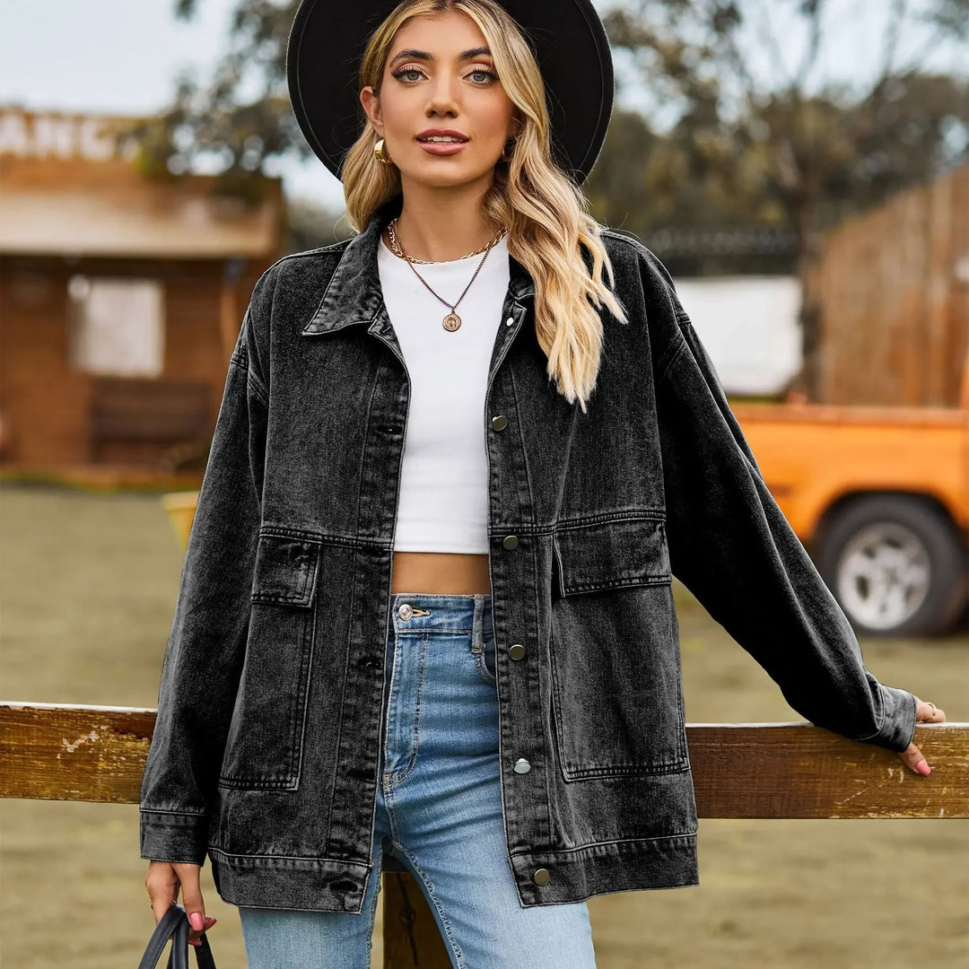Klassische Vintage-Jeansjacke für Damen