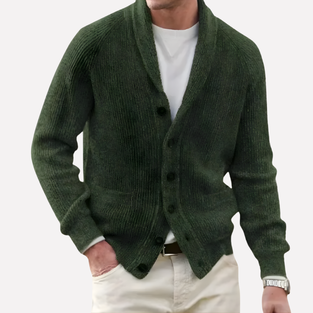 Herren Cardigan mit Schalkragen