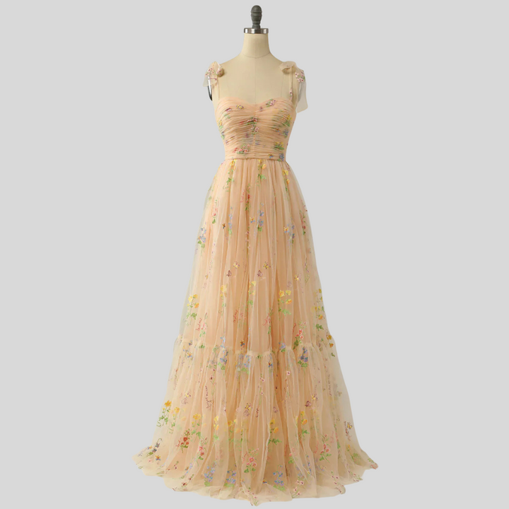 Elegantes schulterfreies Paillettenkleid