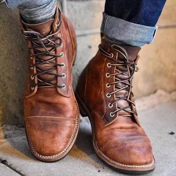 Bequeme Lederstiefel für Herren, klassisch und mit gutem Halt
