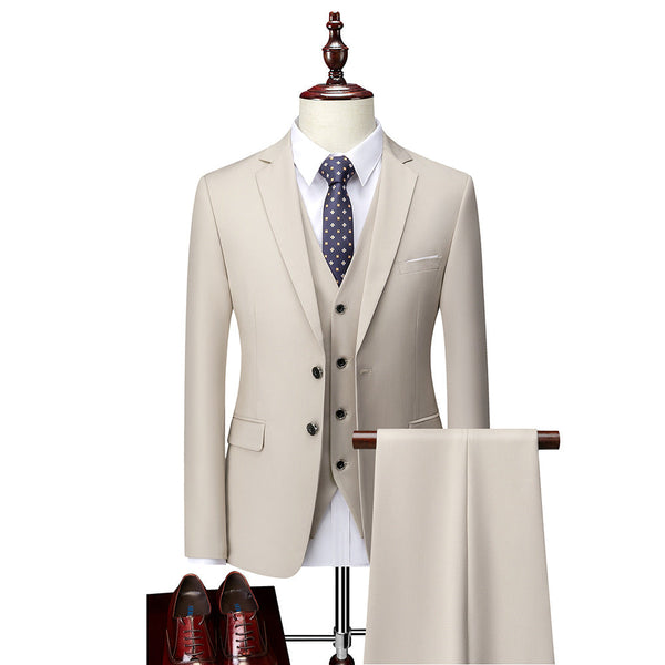 Luxuriöses 3-teiliges Slim Fit-Paket für Herren
