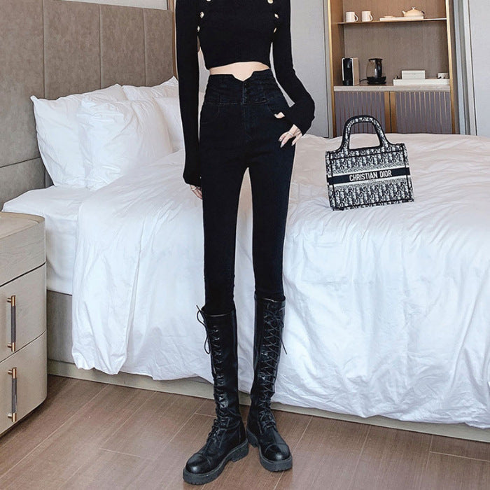 Hoch taillierte Damenjeans