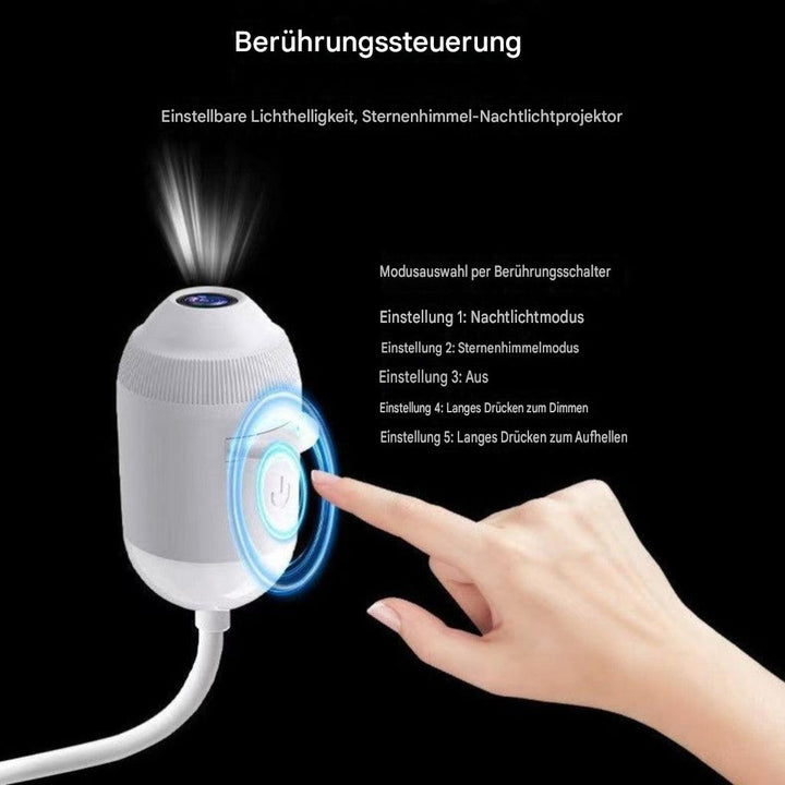 Galaxie Sternenlicht Projektor mit stimmungsvoller Deckenprojektion