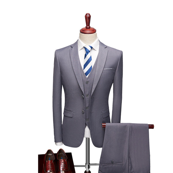 Luxuriöses 3-teiliges Slim Fit-Paket für Herren