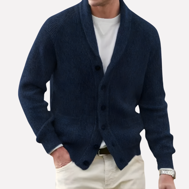 Herren Cardigan mit Schalkragen