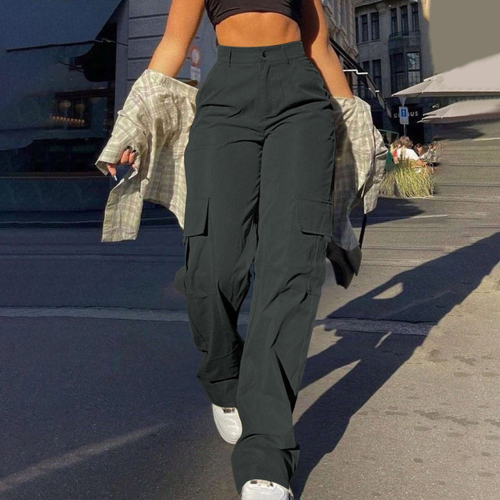 Hochtaillierte Cargohose für Damen