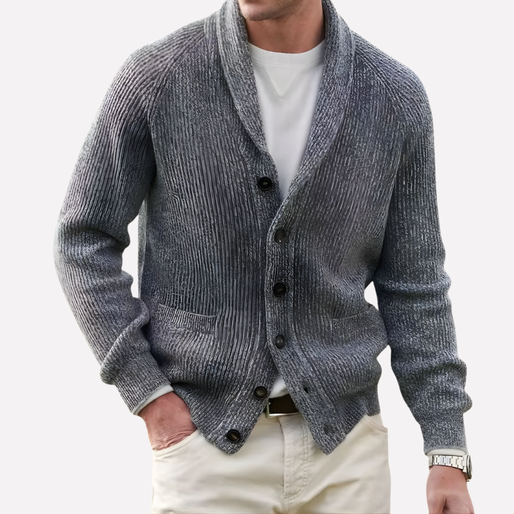 Herren Cardigan mit Schalkragen