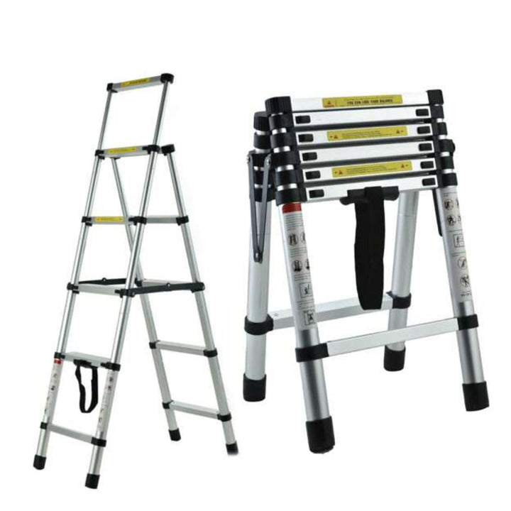 6 ft + 7 ft Aluminium-Teleskopleiter