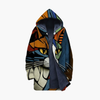 Unisex Kapuzenzipper mit Katzenprint-Design