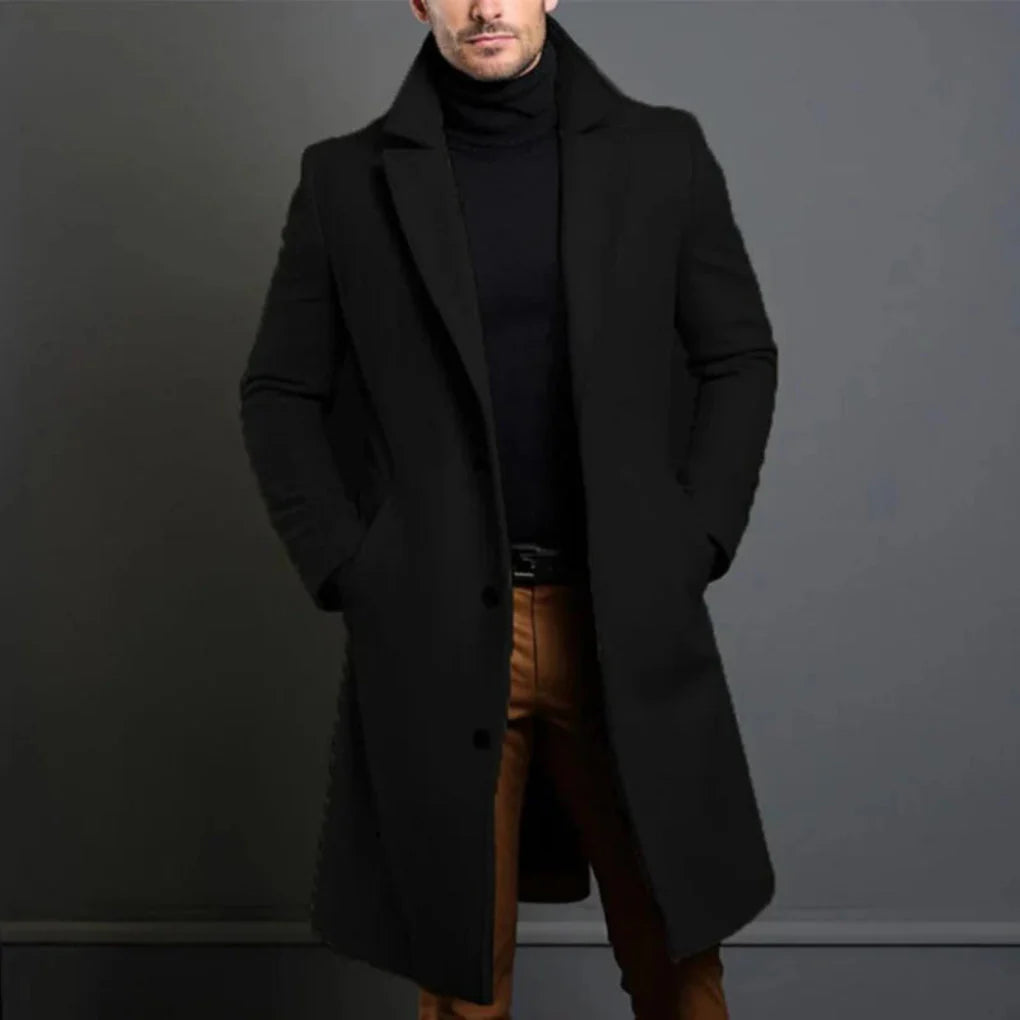Mantel aus Wollmischung für Herren
