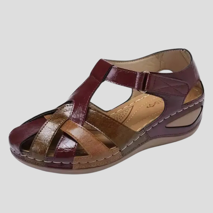 Bequeme Ledersandalen für Damen mit Fußgewölbestütze