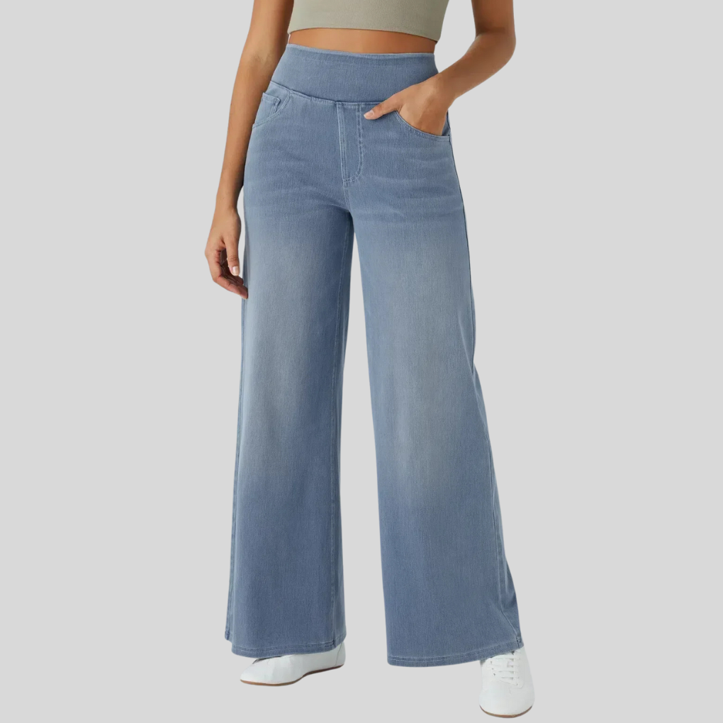 Evie Hose mit hohem Bund und Gummizug