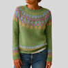 Bedruckter Wollpullover für Damen