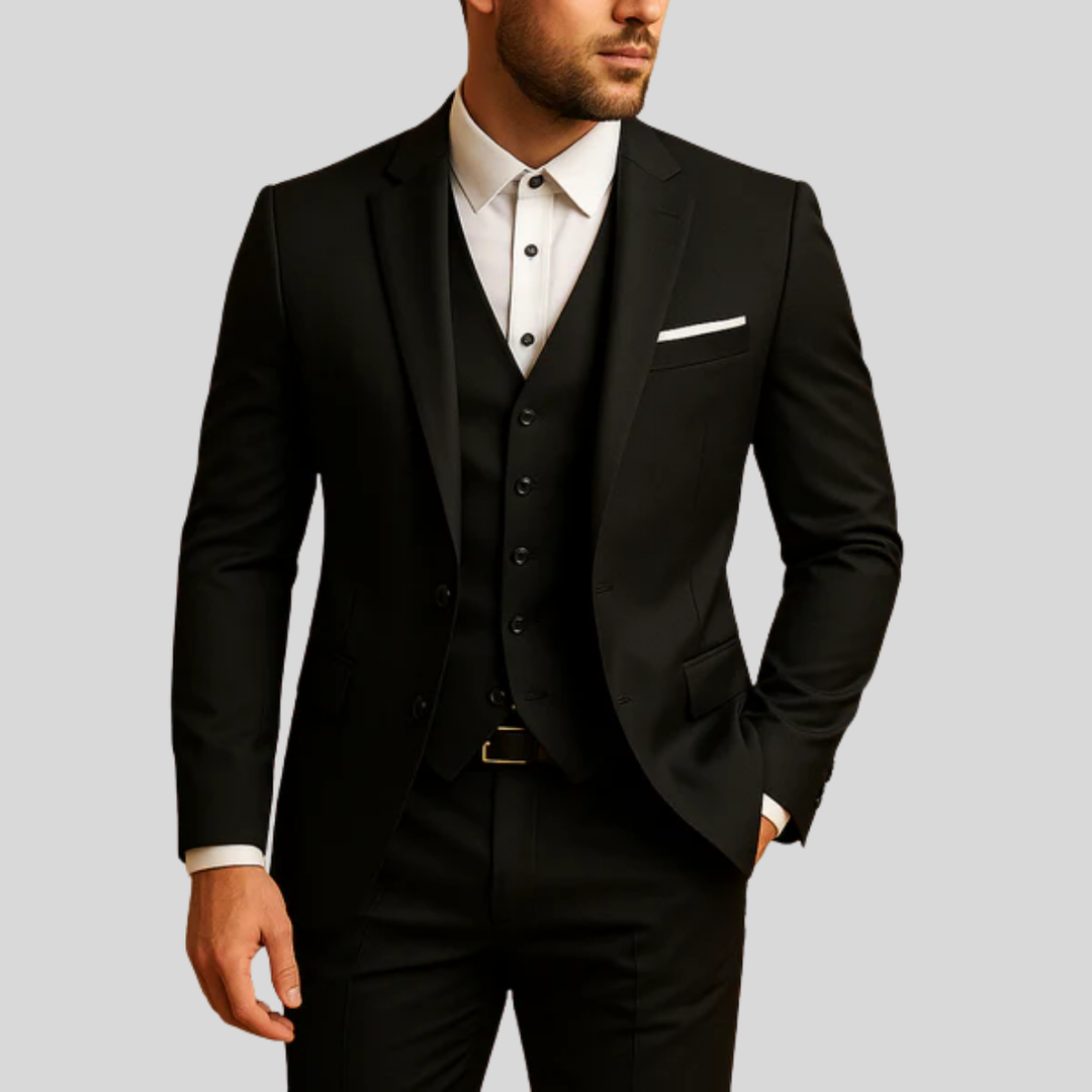 Slim-Fit-3-teiliger Anzug für Herren