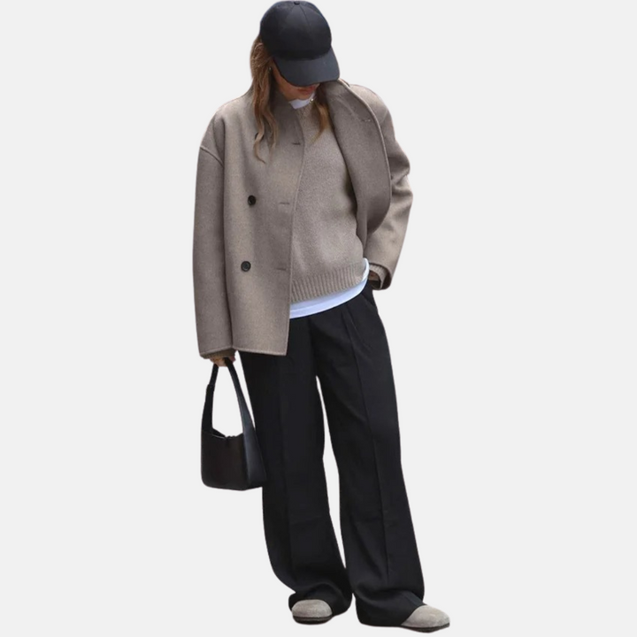 Vintage-Wollmantel für Damen