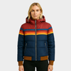 Retro-Daunenjacke in mehreren Farben für Damen