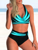 Bikini-Set mit hohem Bund und stylischem Print