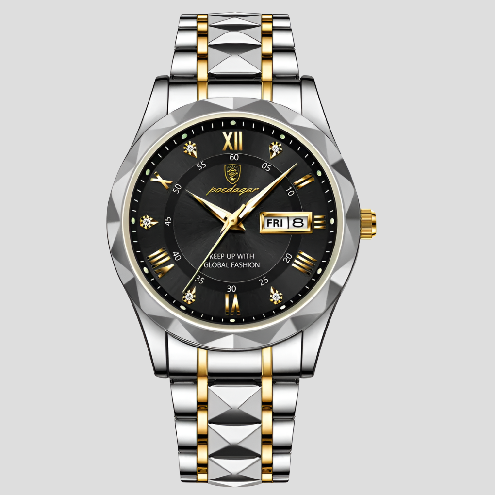 Luxuriöse Herrenuhr aus Edelstahl für den Geschäftsalltag