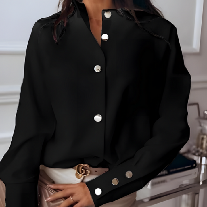 Button-Down-Hemd für Damen – Lässiger Stepp-Style