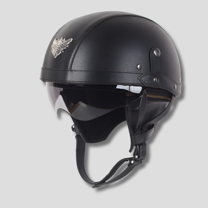 Vintage-Motorradhelm mit ausziehbarem Visier