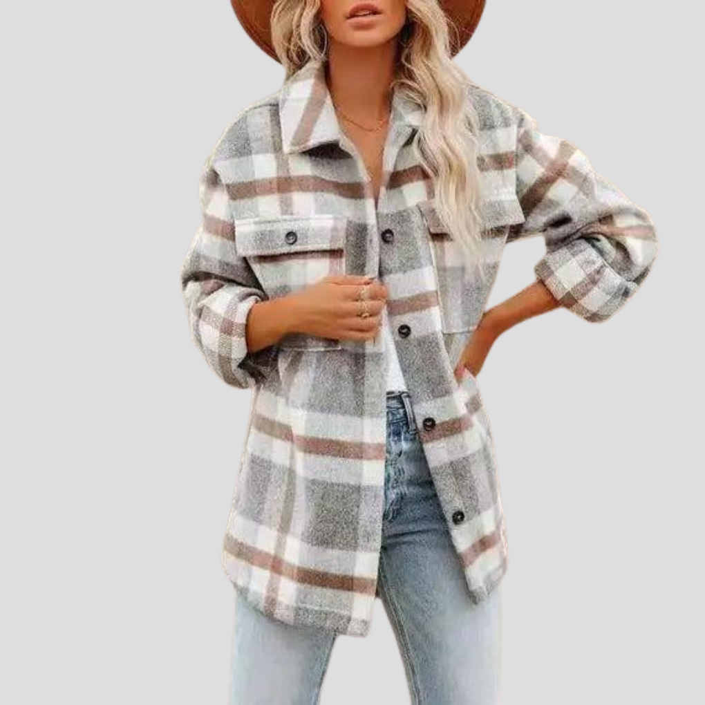 Kariertes Overshirt für Damen