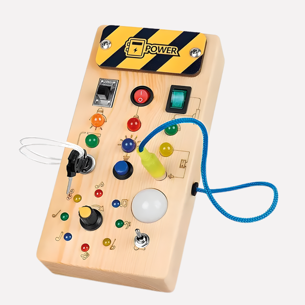 Montessori Busy Board mit LED-Lichtern