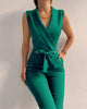 Ärmelloser Jumpsuit mit V-Ausschnitt