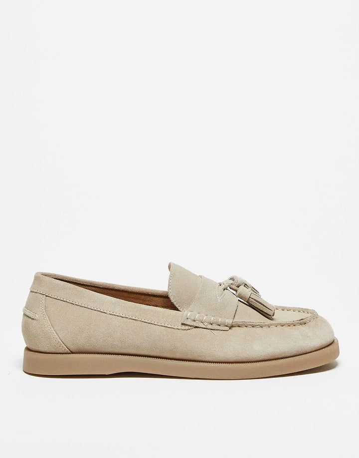 Luxuriöse Wildleder-Loafer mit Quastendetail
