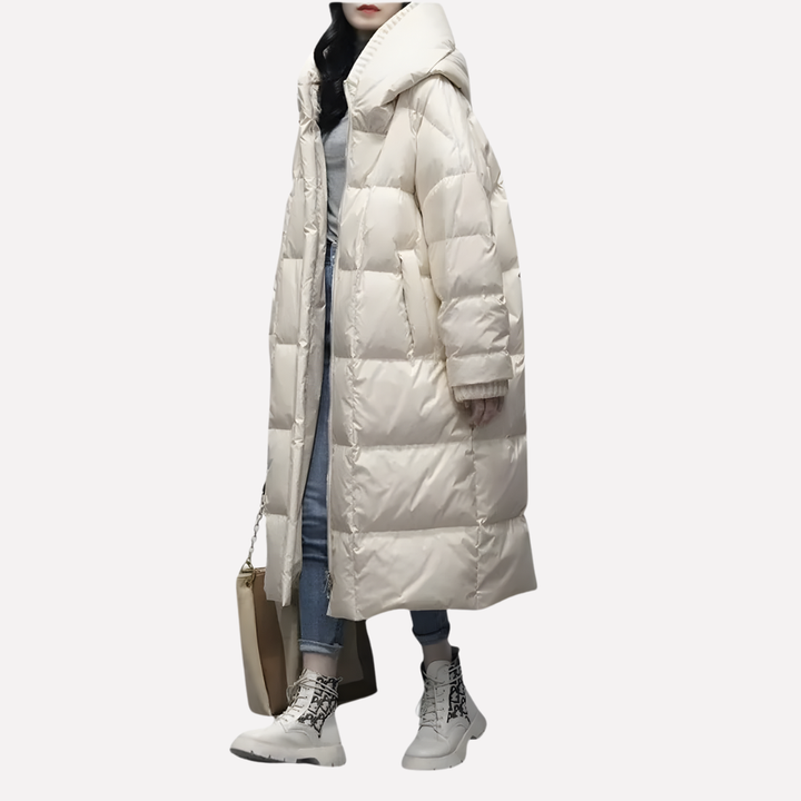 Damen Langer Steppmantel