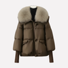 Damen Pufferjacke mit Kunstfellkragen