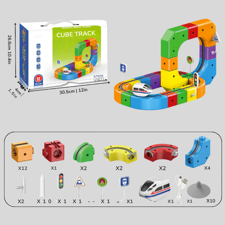 Mechanisches 3D-Eisenbahn-Bauset