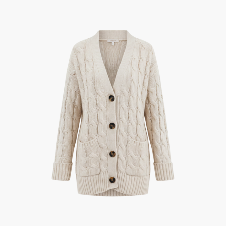 Damen-Cardigan mit Knöpfen und Taschen