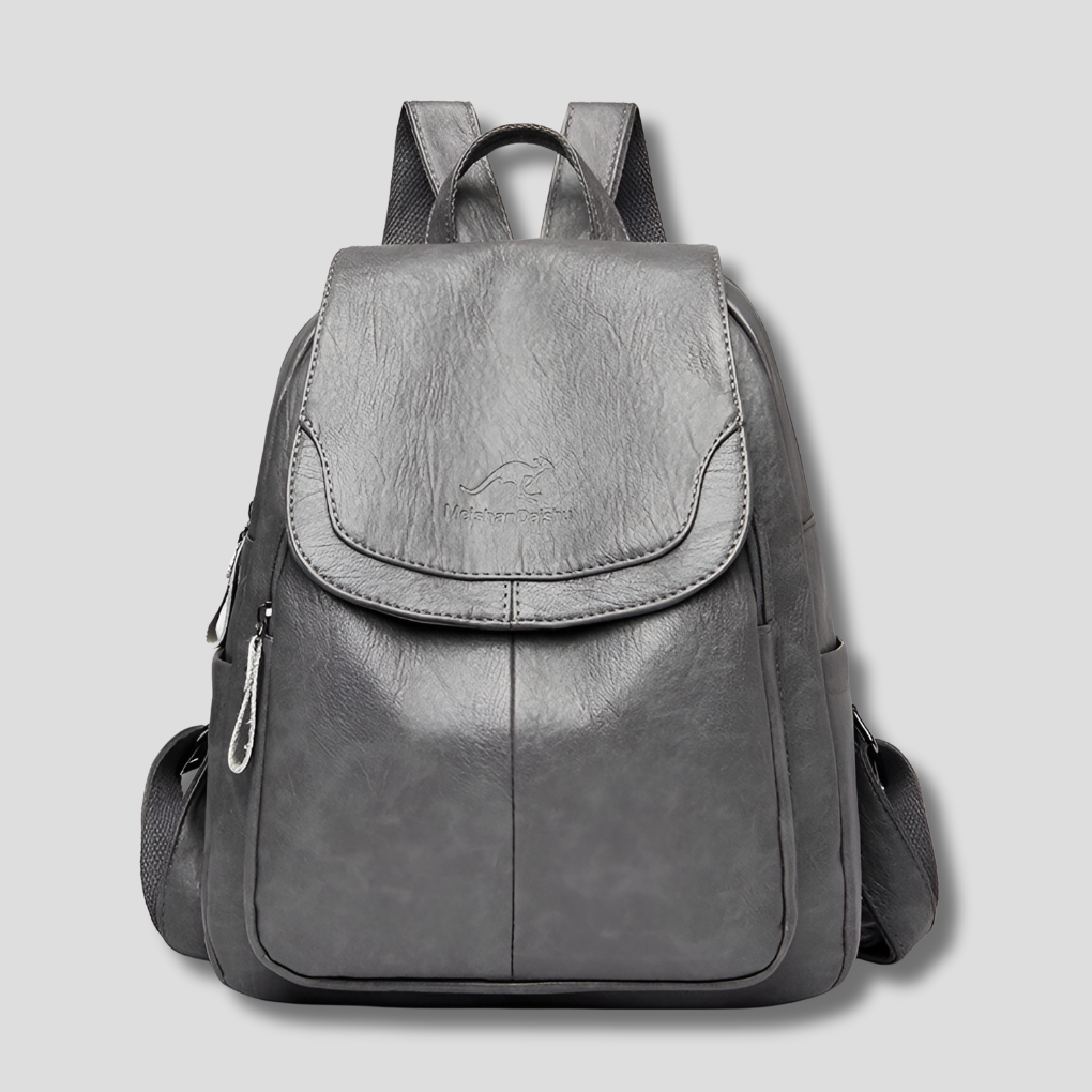 Diebstahlsicherer Lederrucksack für stilbewusste Frauen