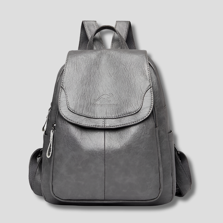 Diebstahlsicherer Lederrucksack für stilbewusste Frauen
