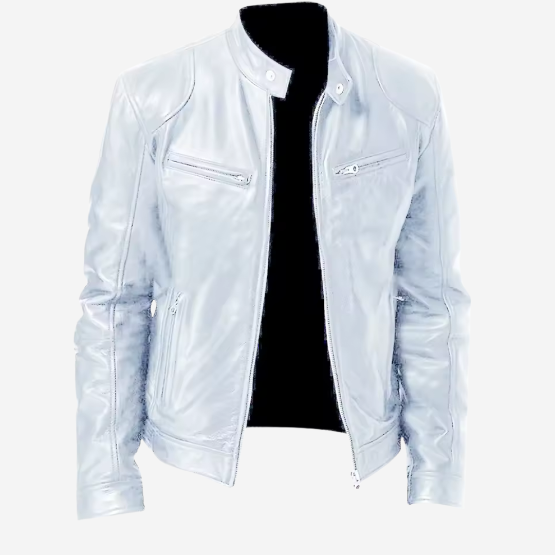 Klassische Herrenjacke aus Leder