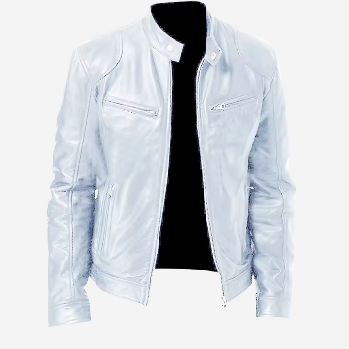 Klassische Herrenjacke aus Leder