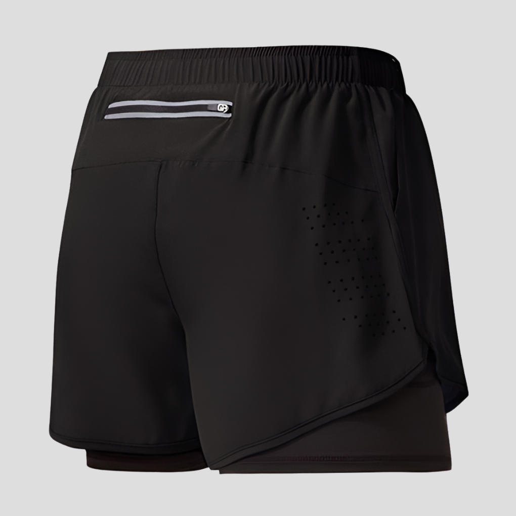 Schnelltrocknende Laufshorts mit Reißverschluss für Herren