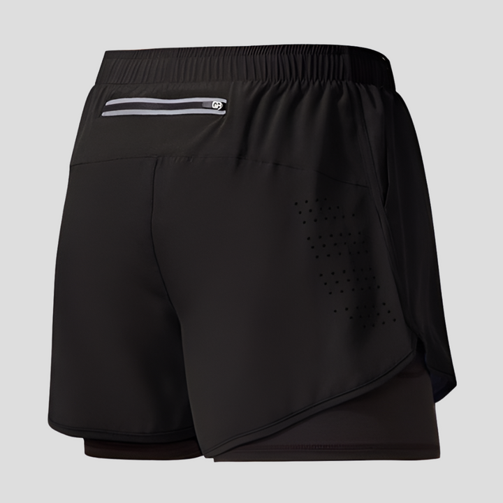 Schnelltrocknende Laufshorts mit Reißverschluss für Herren