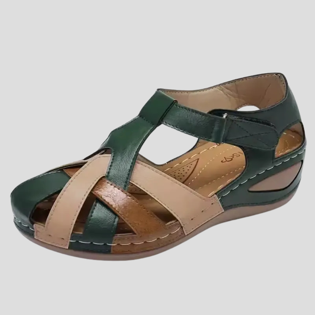 Bequeme Ledersandalen für Damen mit Fußgewölbestütze