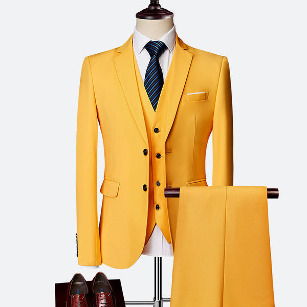 Luxuriöses 3-teiliges Slim Fit-Paket für Herren