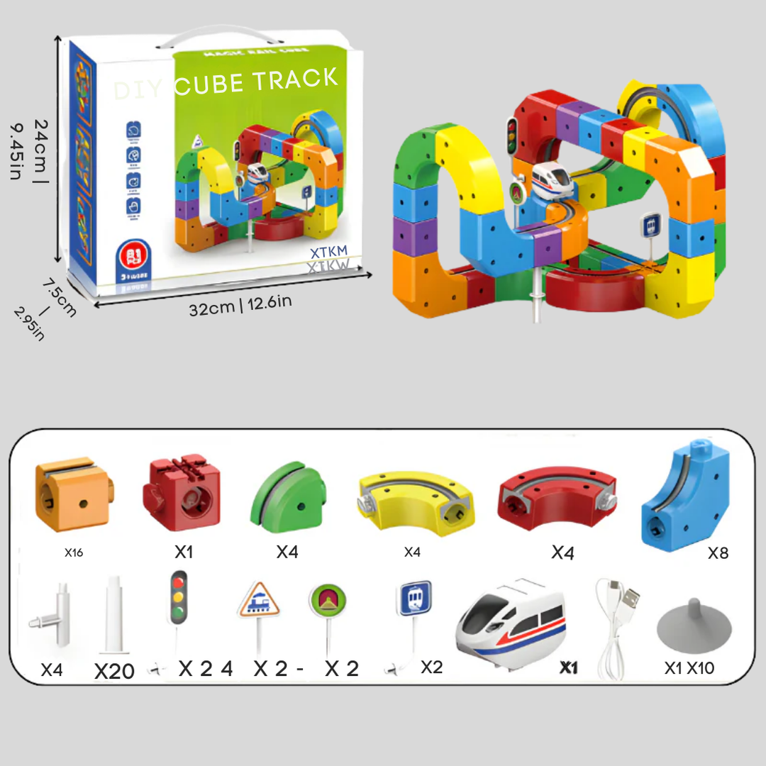 Mechanisches 3D-Eisenbahn-Bauset
