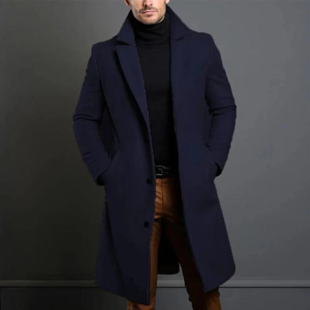 Mantel aus Wollmischung für Herren
