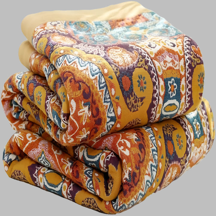 Sunrise Boho Wende-Decke