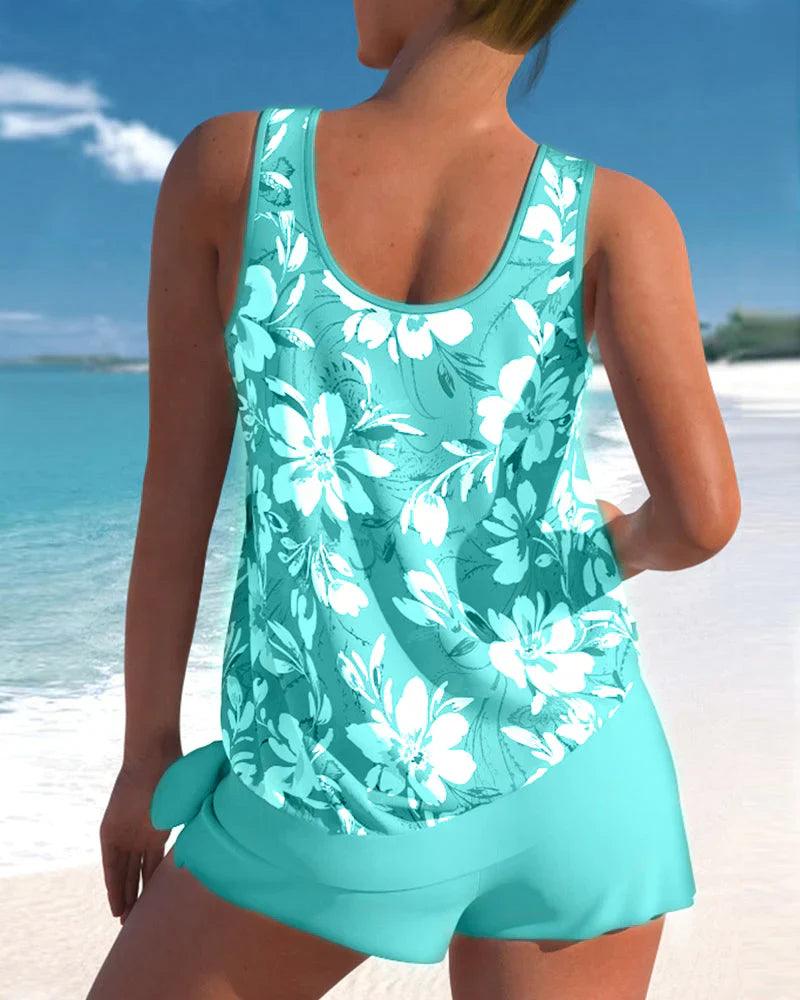 Zweiteiliger Tankini-Badeanzug für Damen