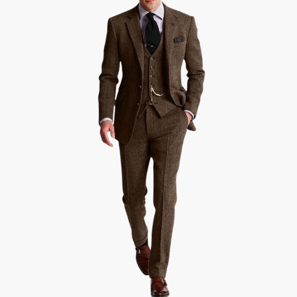 Herren Anzugset mit Jacke und Weste