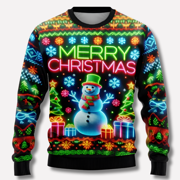 Unisex-Neon-Weihnachtspullover