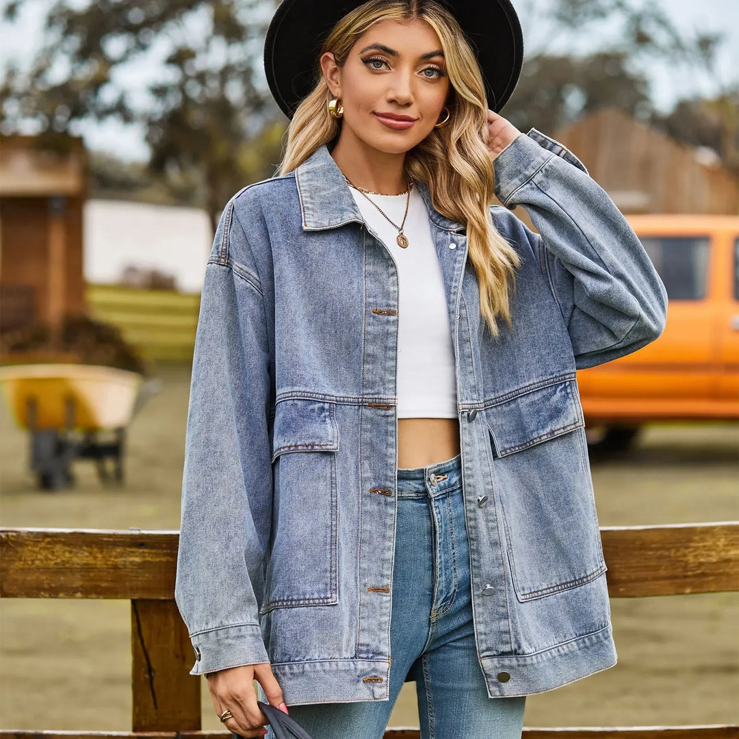 Klassische Vintage-Jeansjacke für Damen