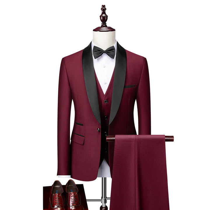 3-teiliger Slim-Fit-Anzug für Herren