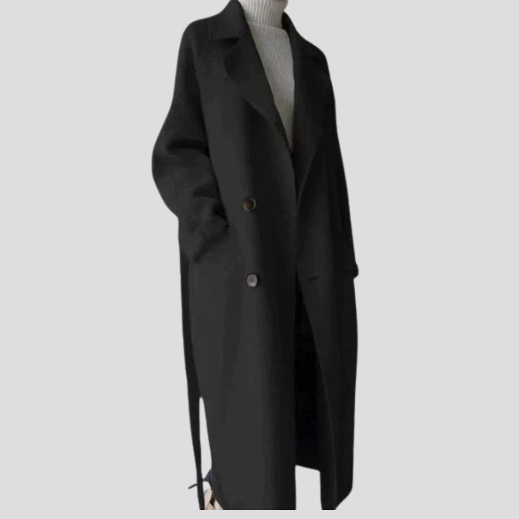 Langer Wollmantel für Damen